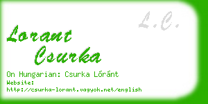 lorant csurka business card