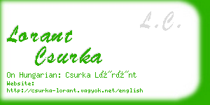 lorant csurka business card